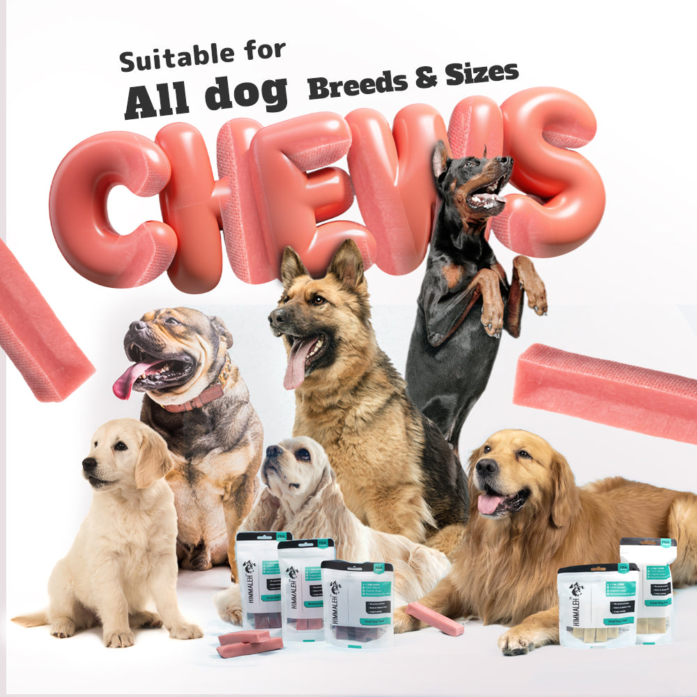 Strawbery yak chews for dogs