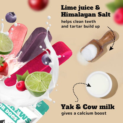 Flavoured Yak chews (Bluberry Cranberry Strawberry)
