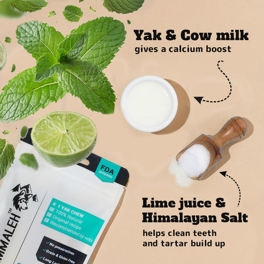 mint yak chews for dogs