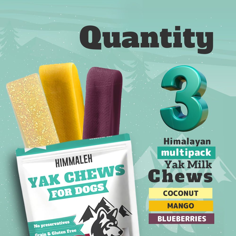 Flavoured Yak Chews (Blueberry Mango Coconut)