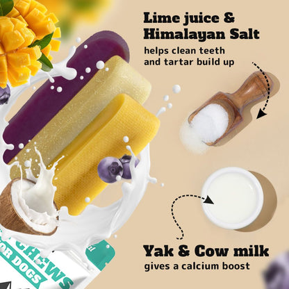 Flavoured Yak chews (Blueberry Mango Coconut)