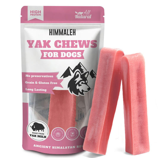 Strawbery yak chews for dogs