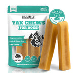 Himalah Yak Chews for dogs packaging with two chews displayed in front.