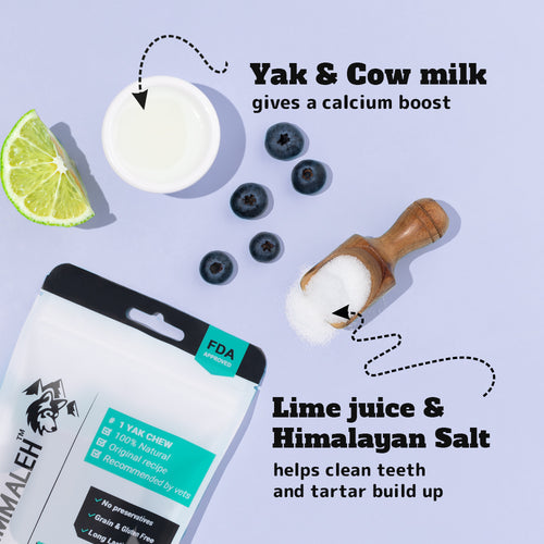 Blueberry Yak Chews for Dogs