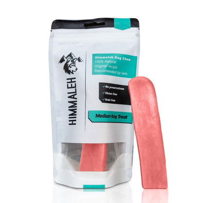 Strawbery yak chews for dogs
